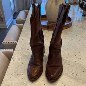 Frye Brown Leather Men's Western Boots 10.5D
